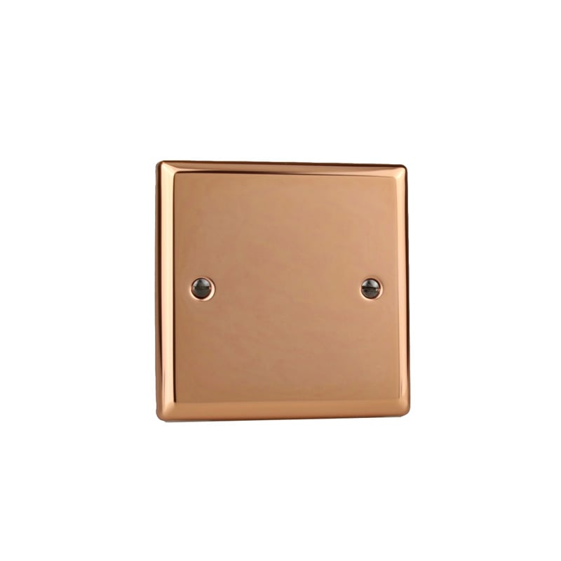 Varilight Urban Single Blank Plate Polished Copper (Standard Plate)