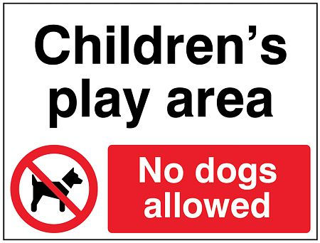 Childrens play area No dogs allowed