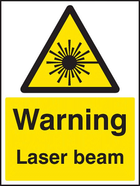 Warning laser beam