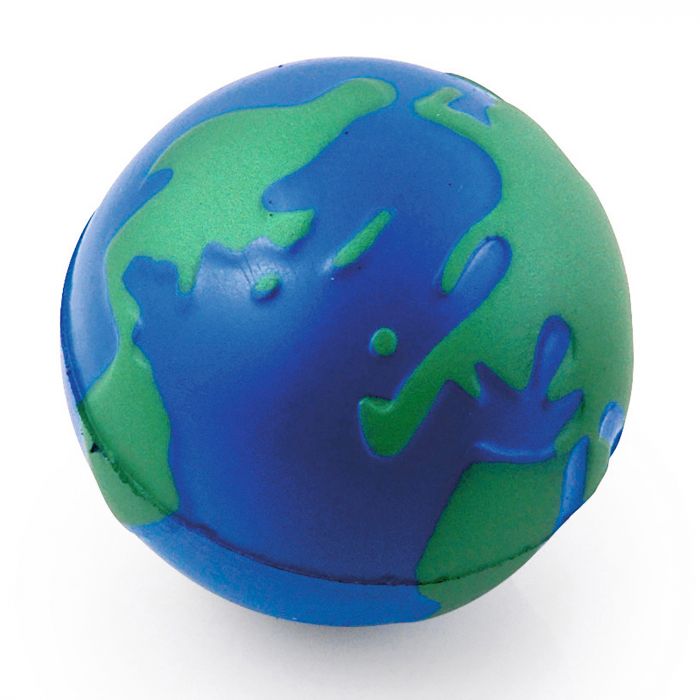 Globe shaped stress ball.