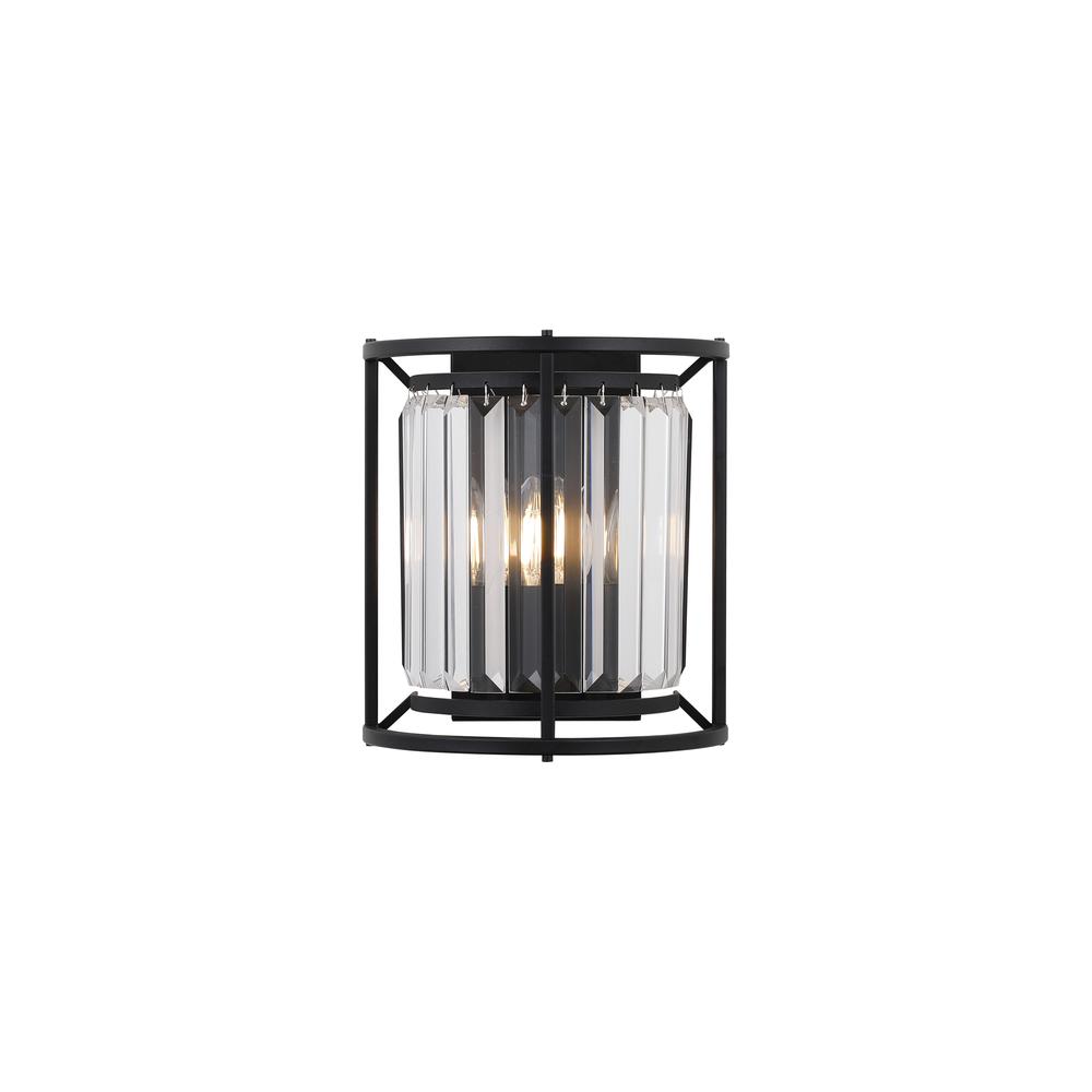 Luxuria Pantheon Wall Light 2xE14 Satin Black / Clear