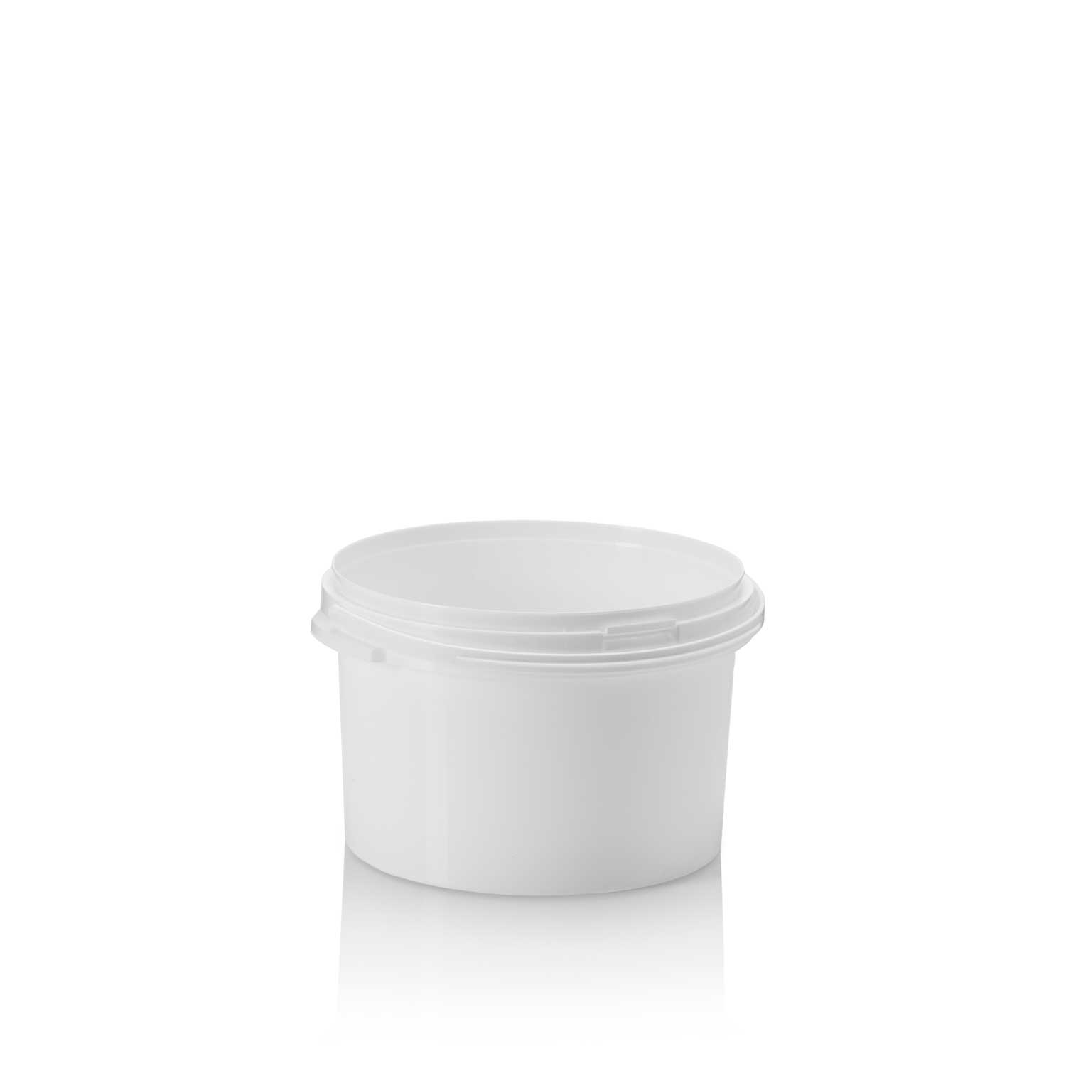 5ltr White PP Tamper Evident Pail with Plastic Handle