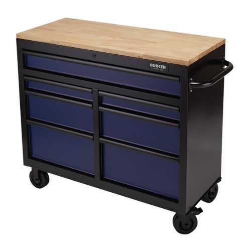 Draper Workbench Roller Tool Cabinet 7 Drawer 41" In Blue