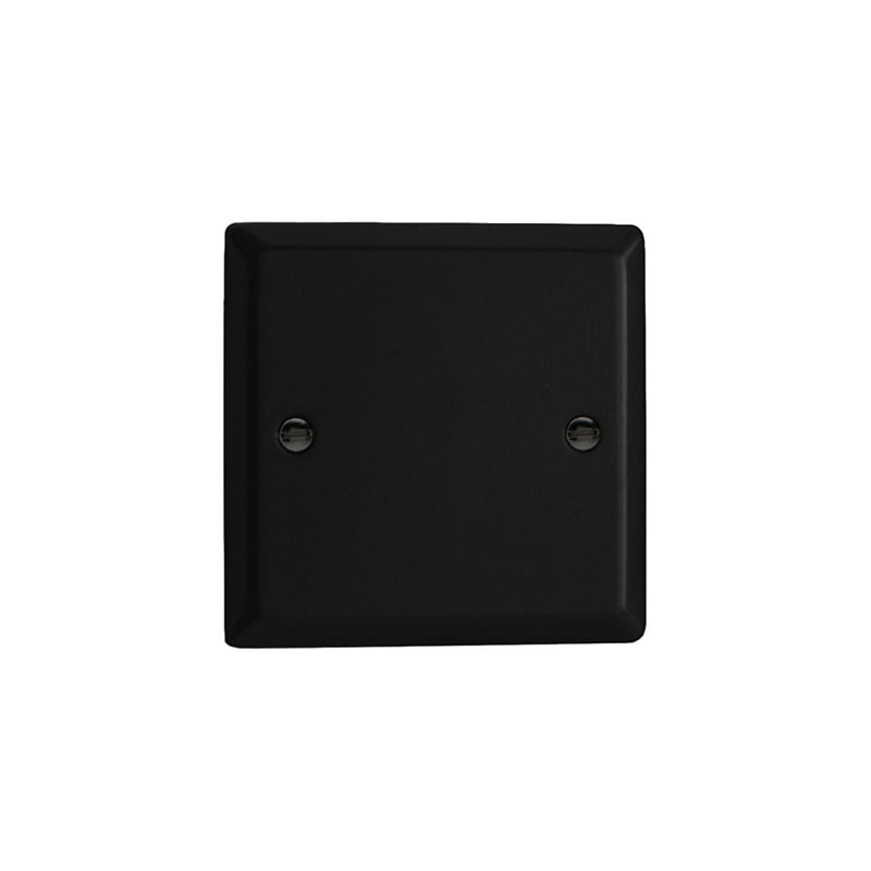 Varilight Urban Single Blank Plate Matt Black (Standard Plate)