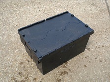 600x400x370 Black Eco Green Lidded Container (70 Ltr) For The Retail Sector