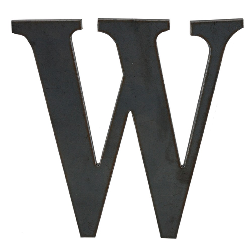 50mm High 3mm Thick Mild Steel Profiled Letter W