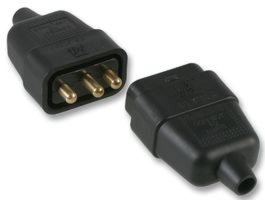 230V 10A  3 Pin Black Connector Rubber
[CP-CONN 3/B]