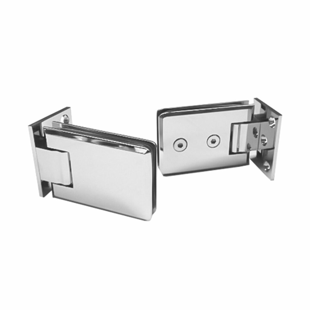 Chrome Plated Glass to Wall 90� Degree Door Hinge