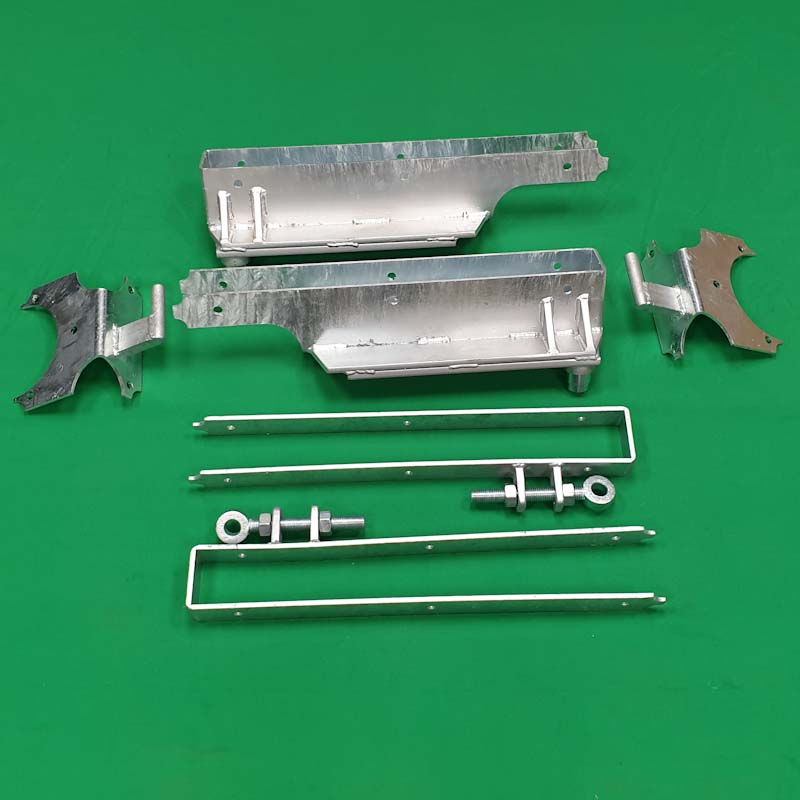 Offset Hinges & Frog Shoes Kit Pair Galvanised &#40;New Style&#41;