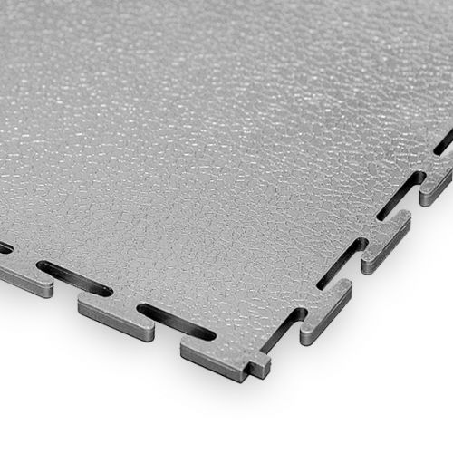 Garage Floor Tiles, 7mm Thick PVC - Smooth Texture-Dark Grey