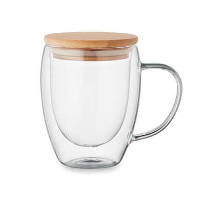 DOUBLE WALL BOROSILICATE MUG in White.