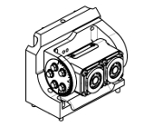 Axial geared-up 1:2 driven tool H&#61;110mm