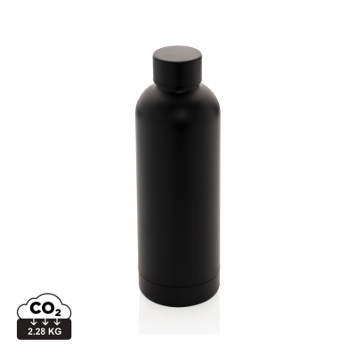 RCS RECYCLED STAINLESS STEEL METAL IMPACT VACUUM BOTTLE in Black.