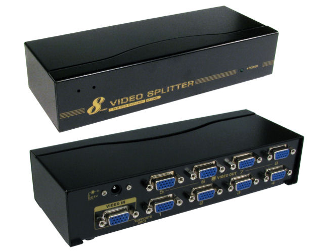 RX-NLKVS-538A VGA Splitter( 8 Port) VGA Splitter, 450Mhz, up to 65Mtr