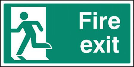 Final fire exit left symbol