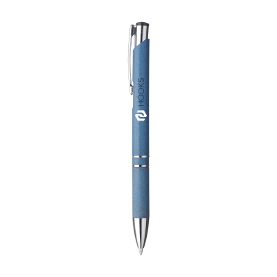 EBONY WHEAT WHEAT STRAW BALL PEN PEN in Blue.