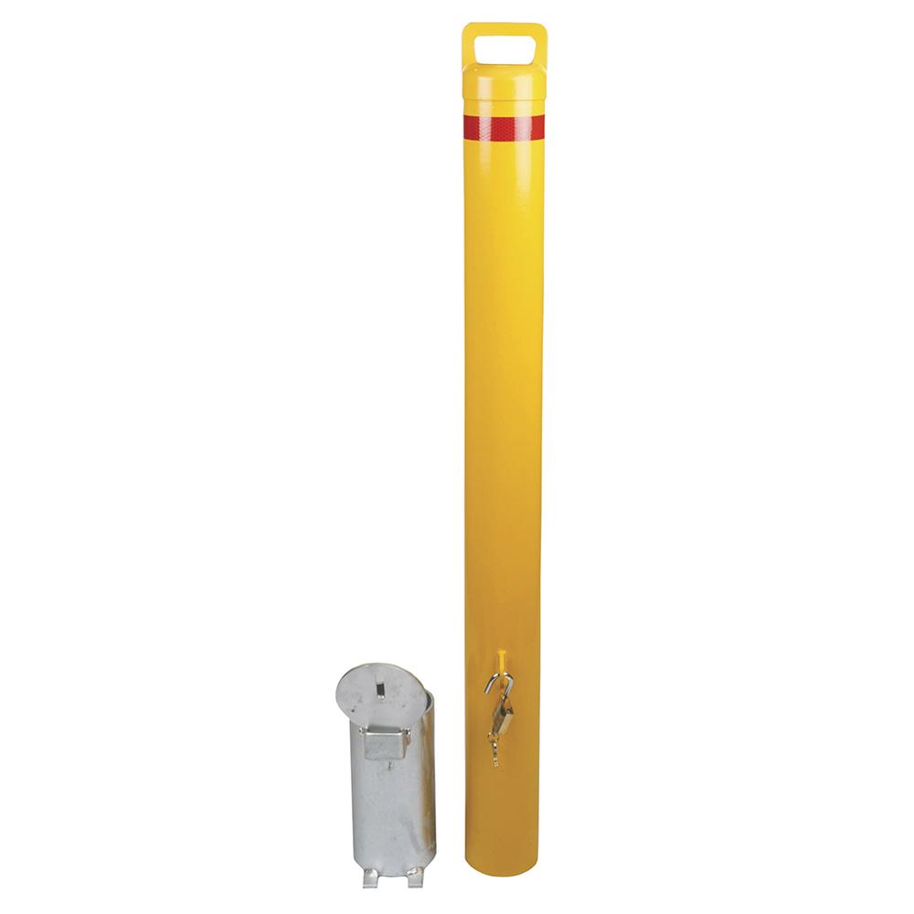 Removable Bollard - 900 x 102 x 3mmHDG and Powder Coated Yellow