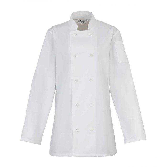 Premier Ladies Long Sleeve Chef&#39;s Jacket