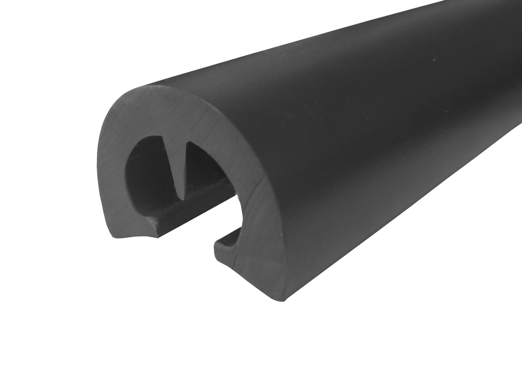 Black PVC Easy Fit D Fender, 53mm Base x 30mm Height 