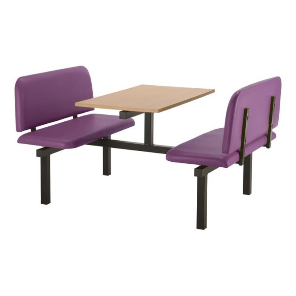 CU94 - 4-Seater Oscar Canteen Unit - 2 Way Access, Purple, Beech