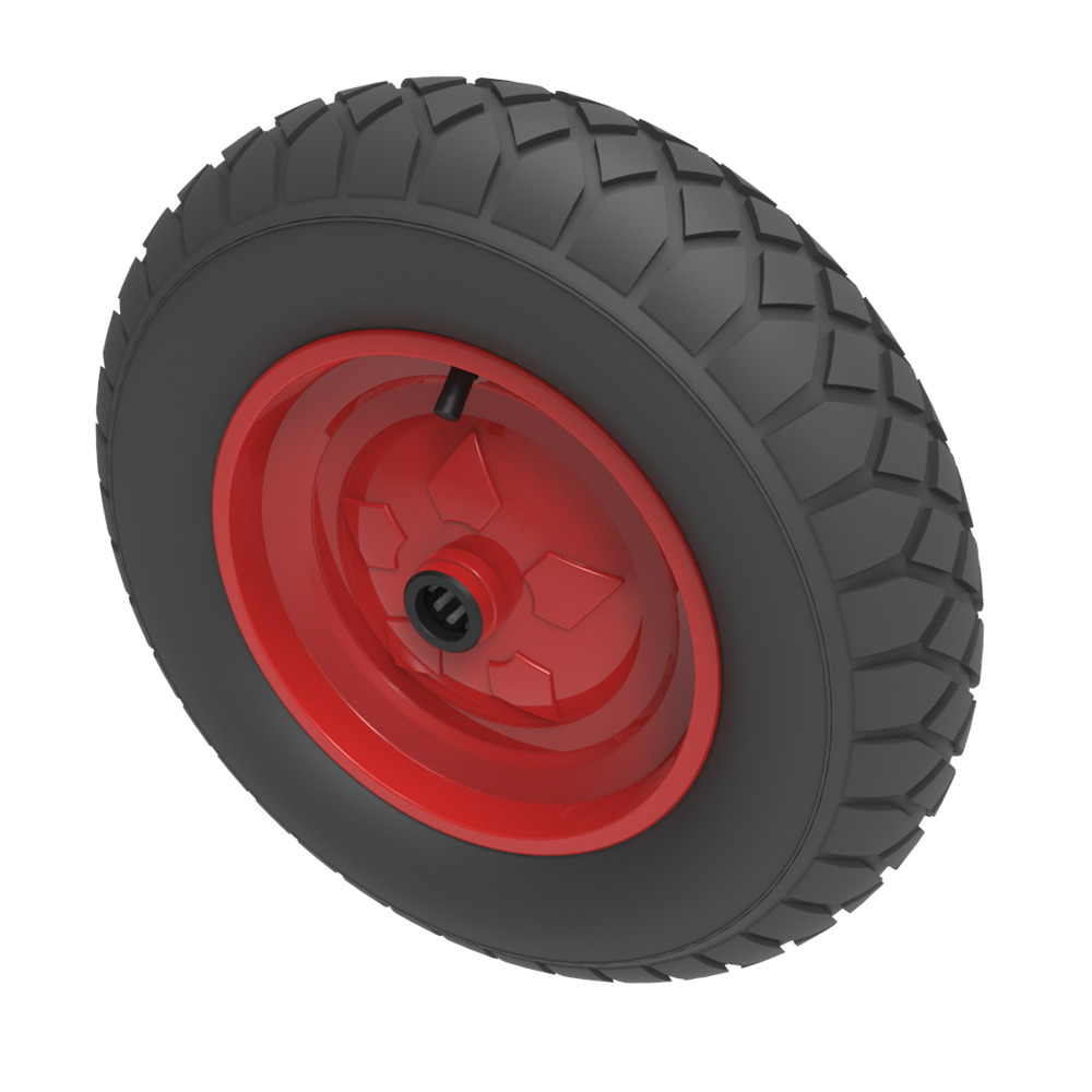 Pneumatic 400mm Roller Bearing Wheel 300kg Load