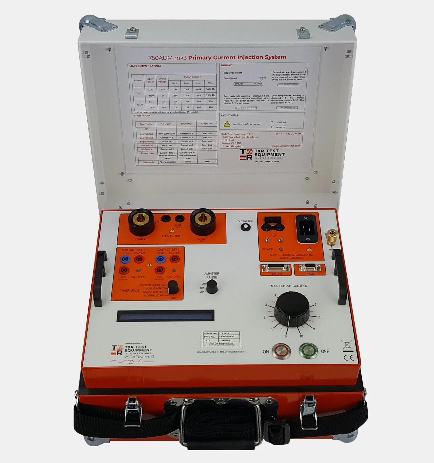 Suppliers of 750ADM MK4 Primary Current Injection Test Set UK