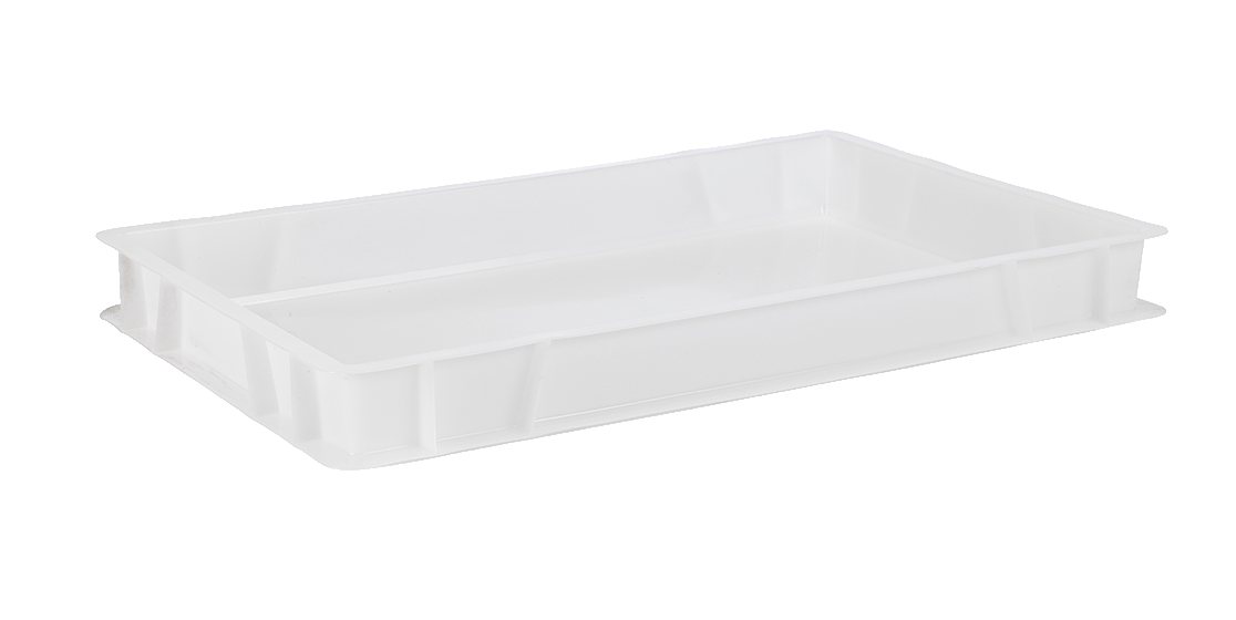 12 Litre Food Grade Plastic Euro Stacking Container / Commercial Stackable Pizza Confectionary Dough Tray