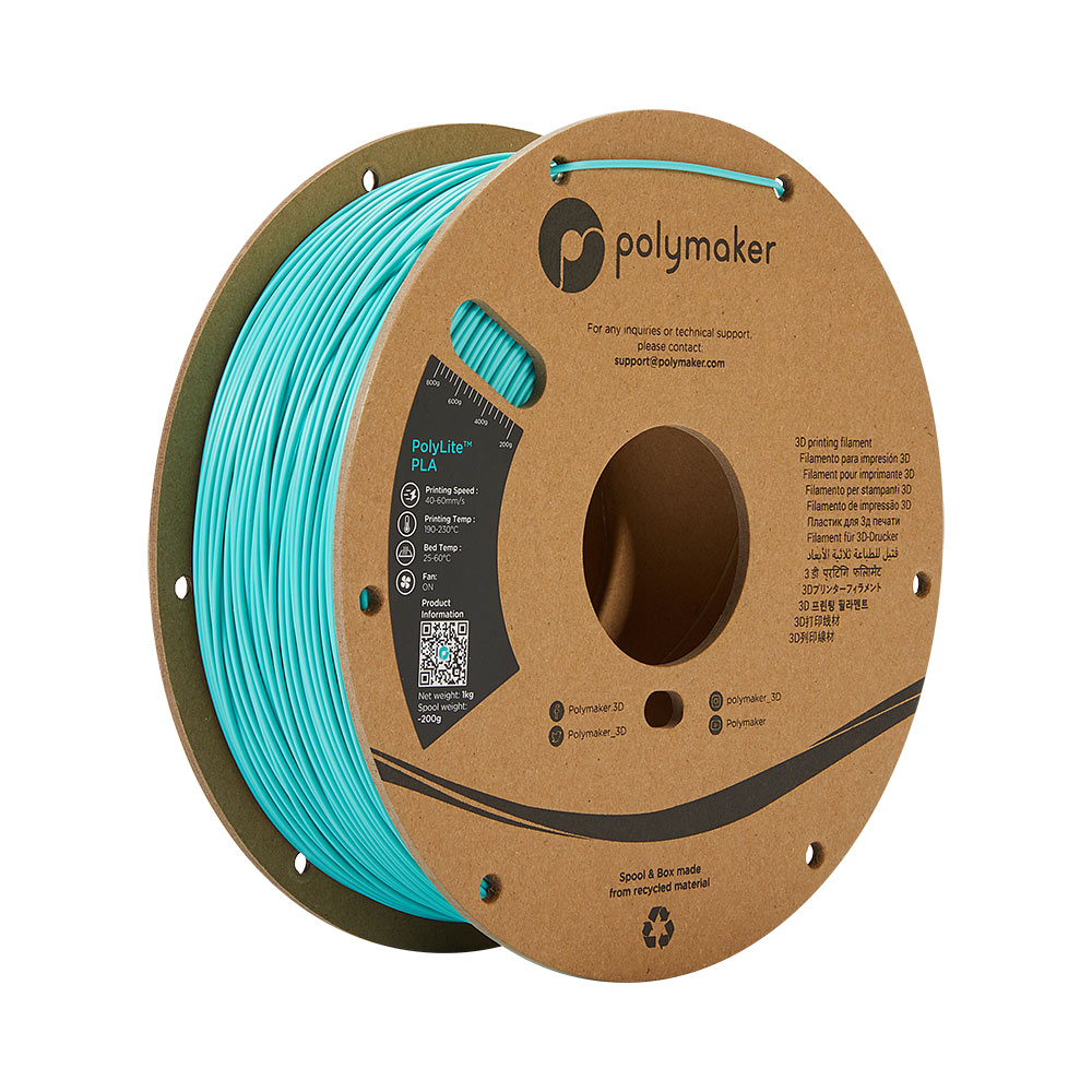 PolyMaker PolyLite PLA 2.85mm True Teal 3D printer filament 1Kg