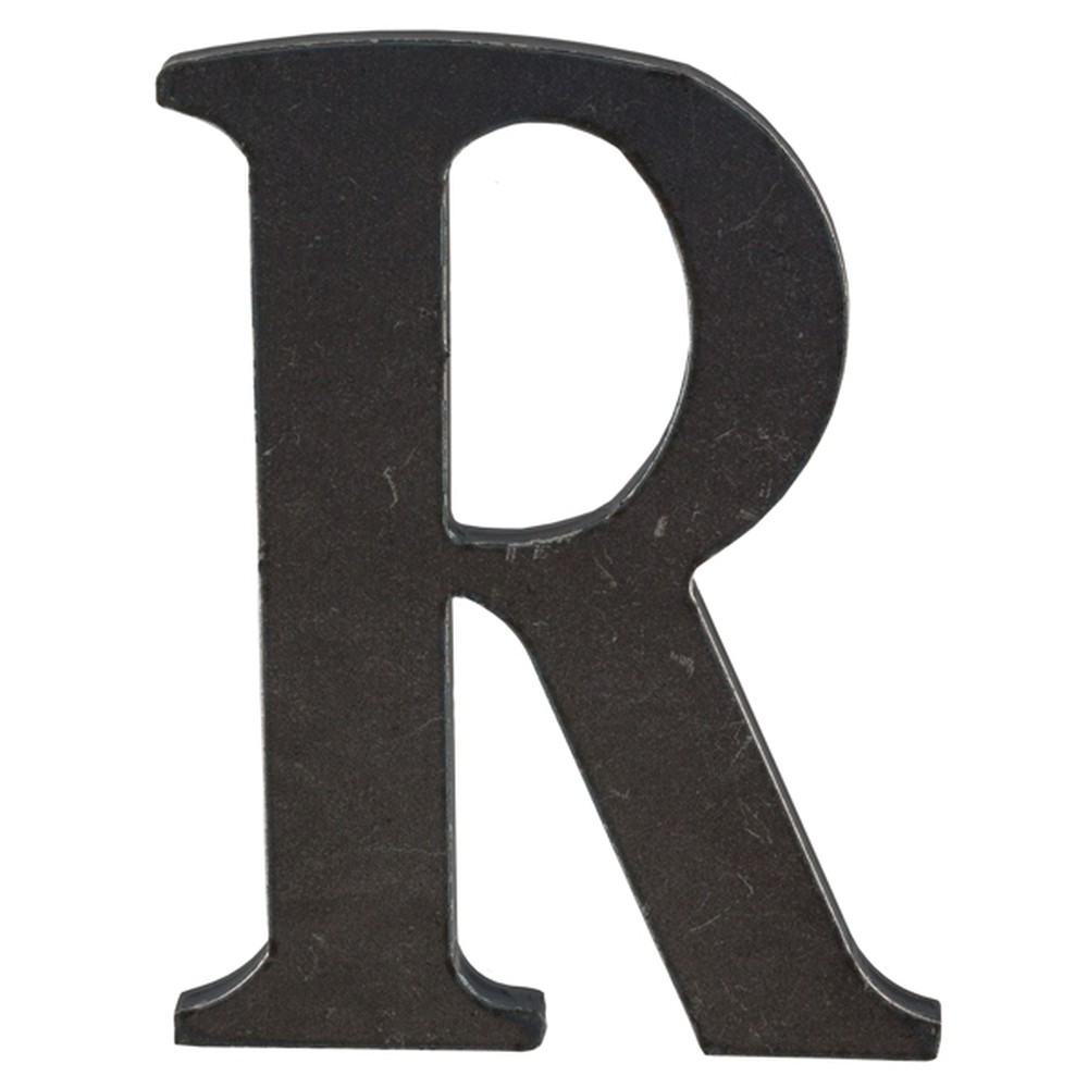 200mm High 6mm Thick Mild Steel Profiled Letter R