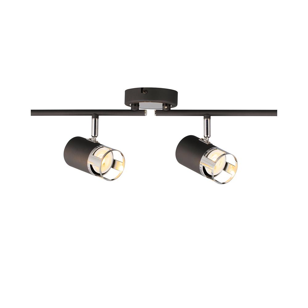 Luxuria Selene 4 Light Linear Bar Spotlight GU10 Graphite / Polished Chrome