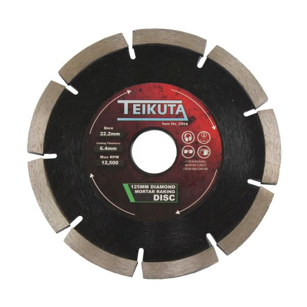 Teikuta Diamond Mortar Raking Disc 125 X 7 X 6.4 X 22.2MM