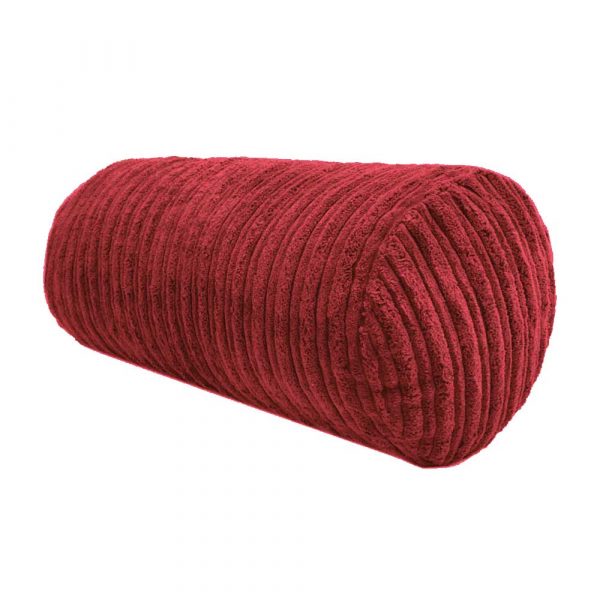Red Wine Chunky Cord Bolster 8&#34; x 17&#34; Cylinder Shape.