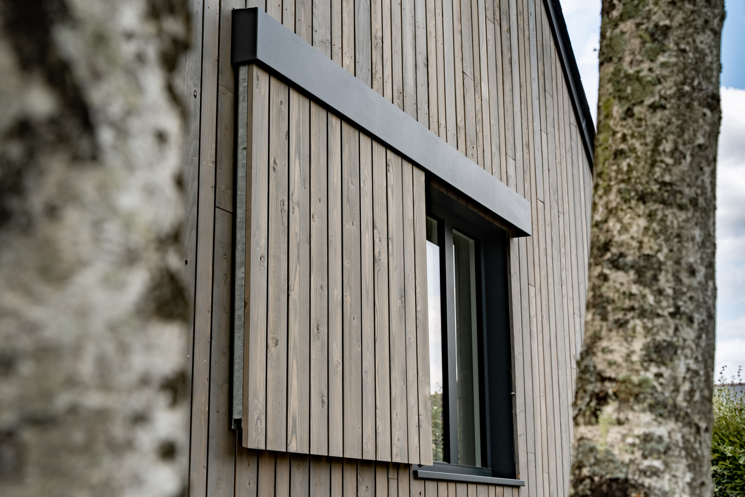 Sustainable Stained Wood Cladding