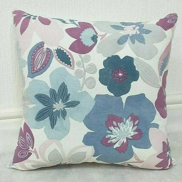 Pink Grey Flower Pattern Scatter cushions  Bold flower design 16&#34; to 24&#34;