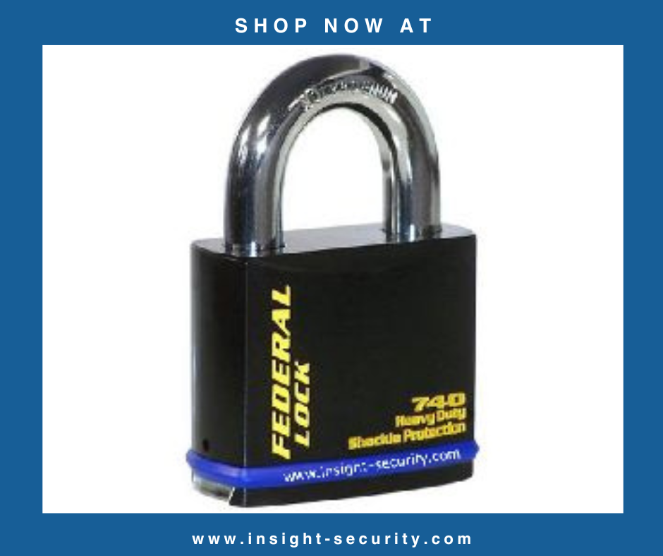 Federal FD740 Ultra Secure Open Shackle Padlocks - CEN5 Rated / Sold Secure Gold