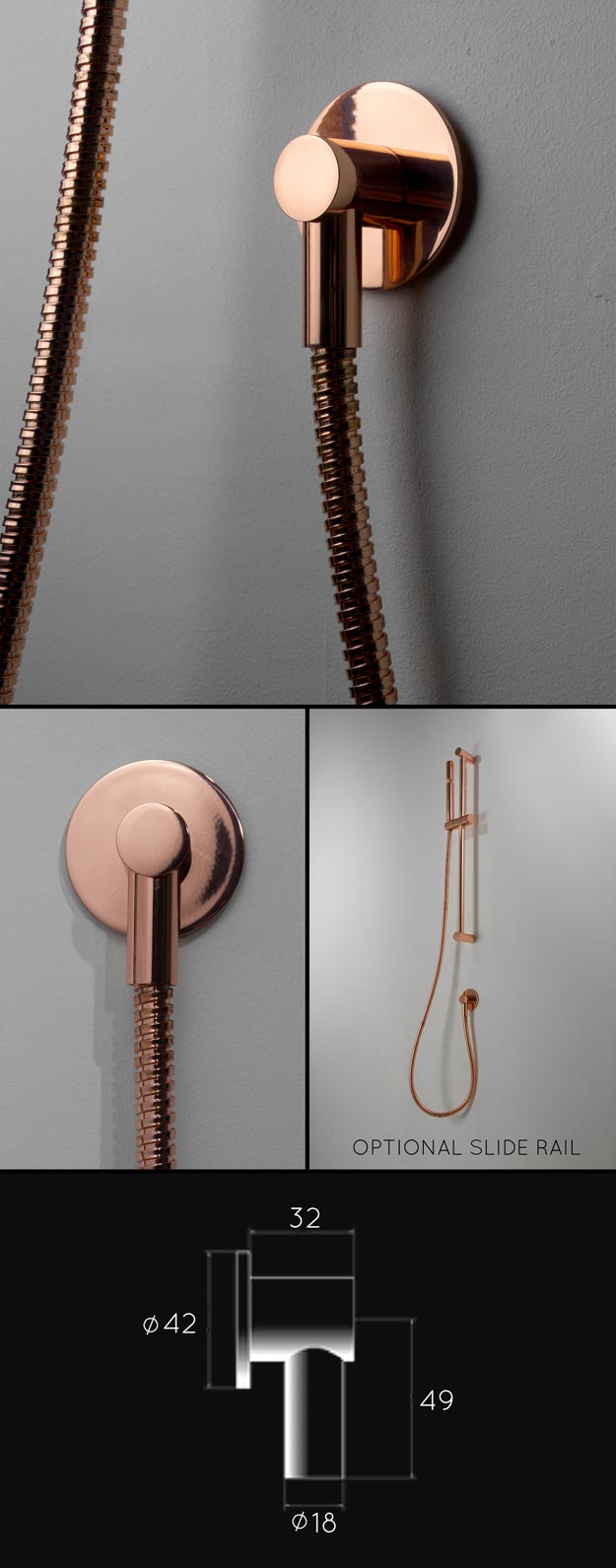 Copper Shower Wall Elbow (35KK)