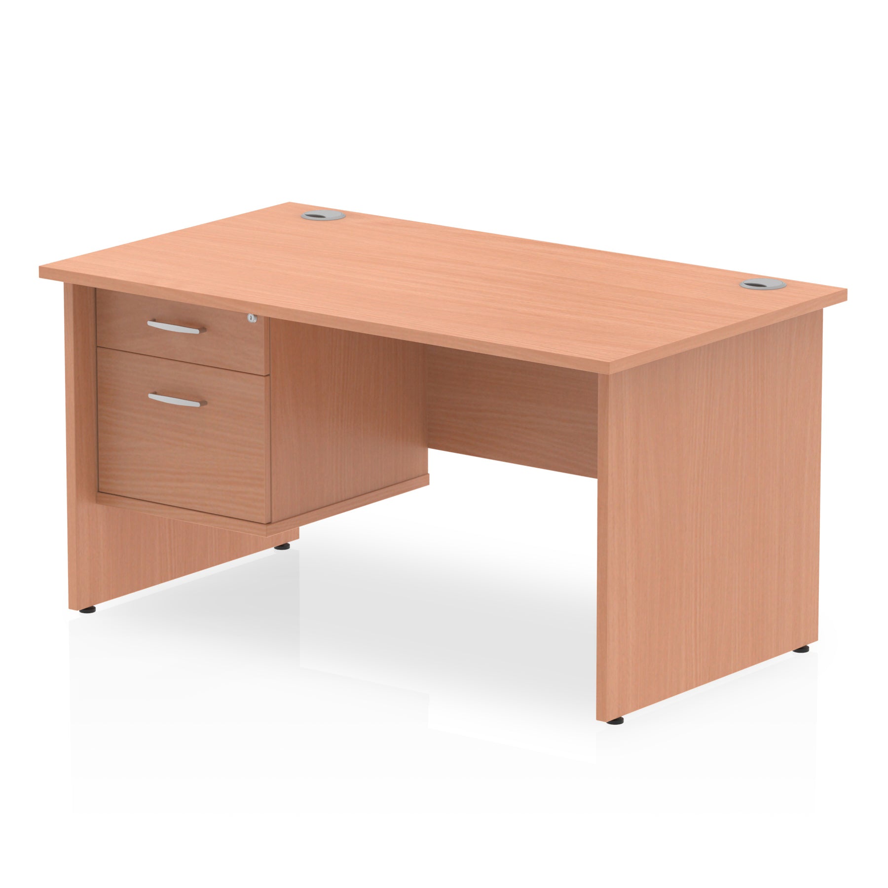 Providers Of Impulse Panel End Straight Desk With Single Fixed Pedestal - 1400mm - Multiple Colour Options UK