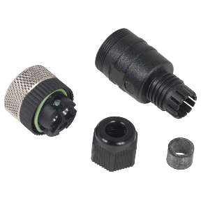 XZCC20FDM30B female, 1/2 20UNF, 3-pin, straight connector - cable gland Pg 7