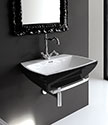 Lulu Black Wall Mounted Basin (13B)