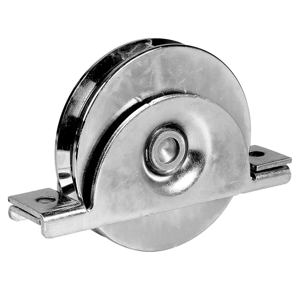 20mm Round Groove Wheel 80mm WithSupport - Maximum Gate Weight 250kgs