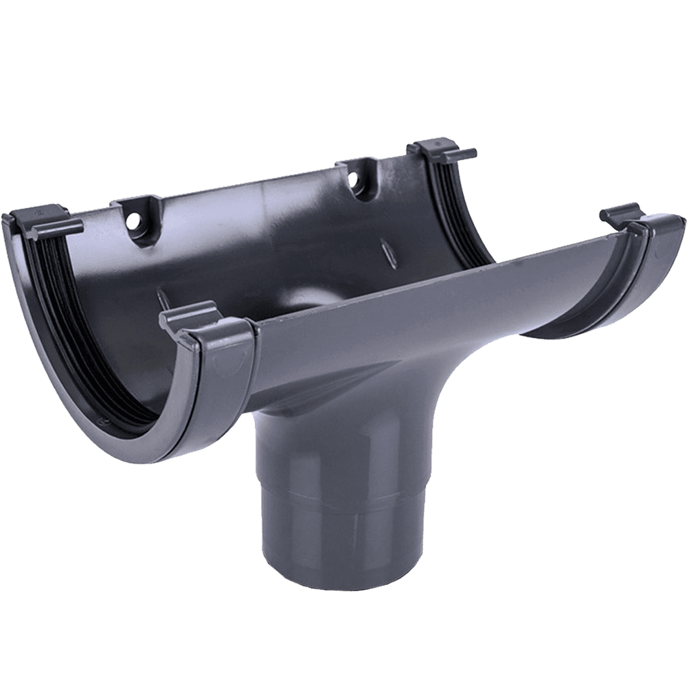 Anthracite Round Plastic Gutter Fittings