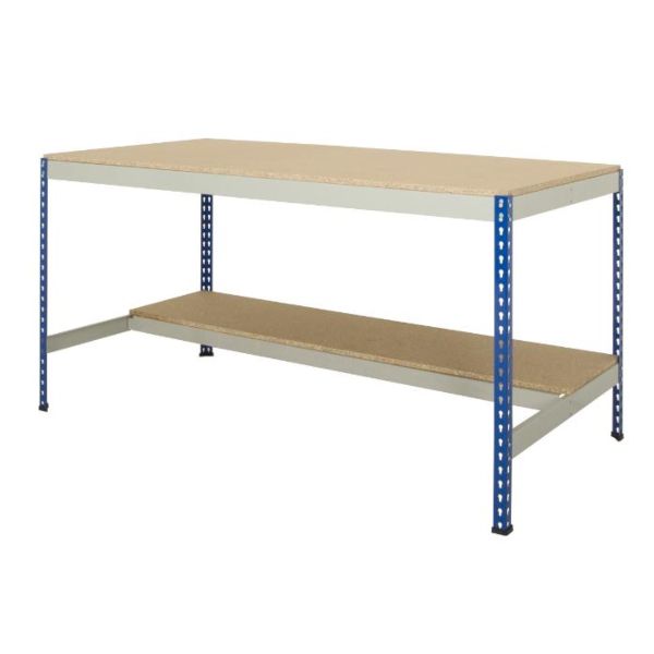 Rivet Workbench with Half Under Shelf - 915 x 1830 x 915mm (HxWxD)