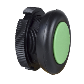 XACA9413 round head for pushbutton - spring return - XAC-A - green - booted