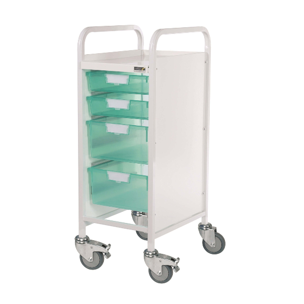 Vista 30 Trolley 2 Shallow and 2 Deep Trays - Green