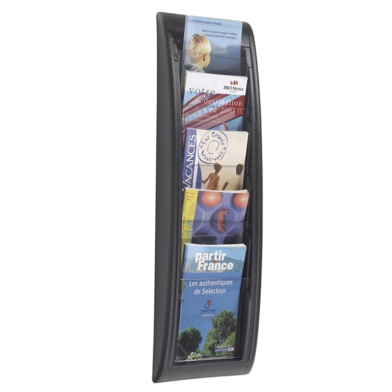 1/3 A4 Wall Mounted Display Unit in Black or Silver