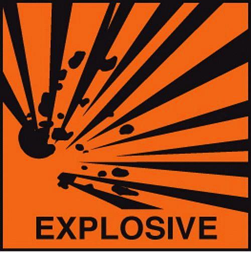 100 S/A labels 50x50mm explosive