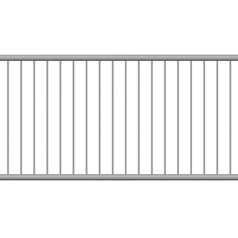 Galv. Pedestrian Panel W 1500 x H 1000mm48.3 Dia rail c/w 12mm solid bar infill