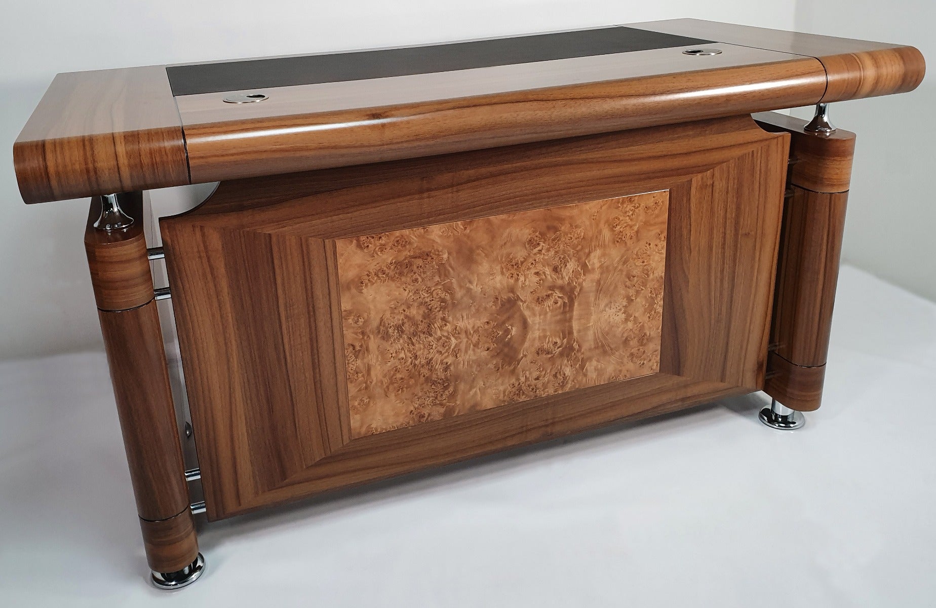 Specialising In Small Light Oak Executive Office Desk with Pedestal - 1400mm - 1861 UK