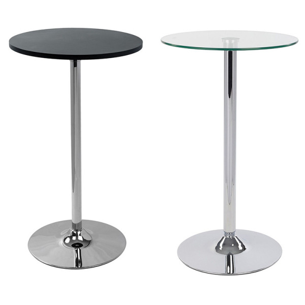 Como Poseur Chrome & Glass Event Table - 104cm Tall