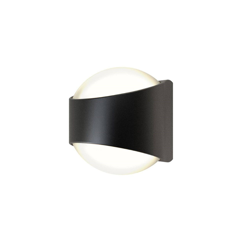 Ansell Misano Curve IP65 Bi-Directional Wall Light 3000K Black